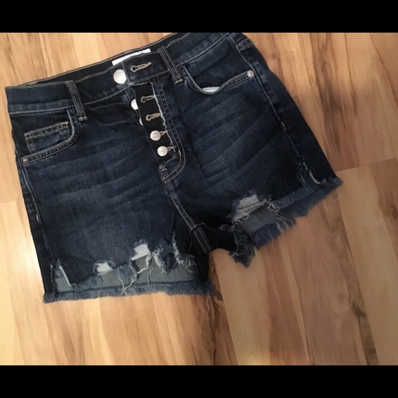 Current Elliot The Ultra Highwaist Distress Jean/Denim Short Sz 24 - Picture 2 of 8